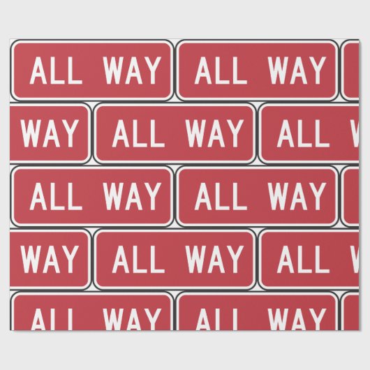 オールウェイクラシック通り赤信号 ラッピングペーパー (フラット)