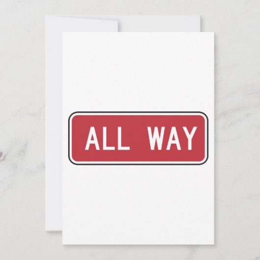 オールウェイクラシック通り赤信号 招待状 (正面)