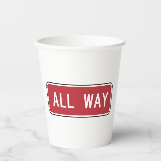 オールウェイクラシック通り赤信号 紙コップ (正面)