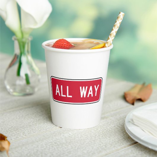 オールウェイクラシック通り赤信号 紙コップ