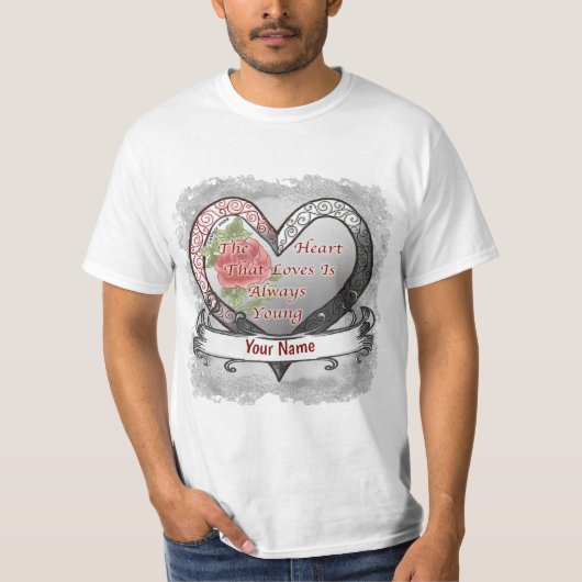 オールウェイズ ヤング シルバーハート Tシャツ (正面)