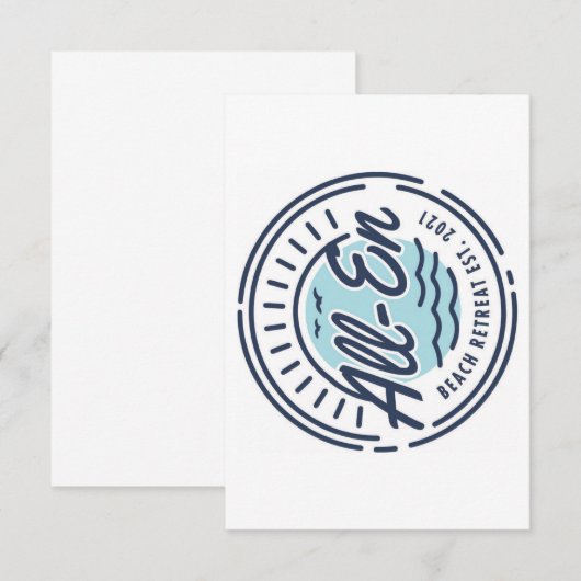 オールエンビーチリトリートサンキューカード サンキューカード (正面/裏面)