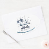 オールエンビーチリトリートステッカー 楕円形シール (封筒)