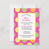 オールオケージョン ピンクパーティー シトラス スライス 招待状 (正面)