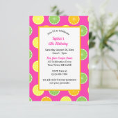 オールオケージョン ピンクパーティー シトラス スライス 招待状 (スタンド正面)