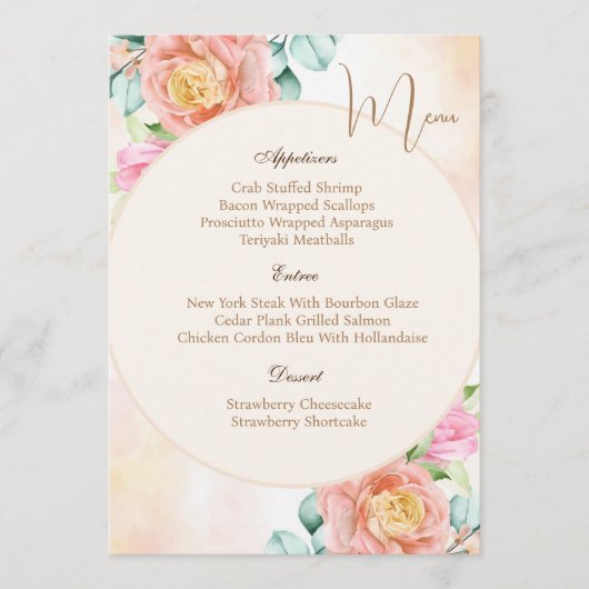 オールオケージョン フラット メニュー カード (正面)