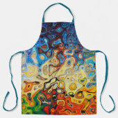 オールオサイケデリックーバープリント エプロン (正面)