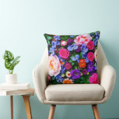オールオーバーカラフルフローラ クッション (椅子)