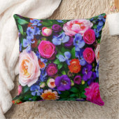 オールオーバーカラフルフローラ クッション (ブランケット)