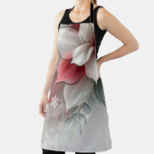 オールオーバークリスマスフラワープリントエプロン、中 エプロン (インサイチュ)