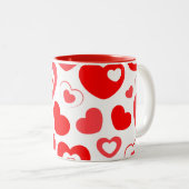 オールオーバーハートプリントマグ ツートーンマグカップ (正面右)