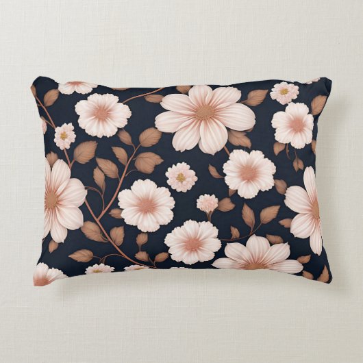オールオーバーフローラデザイン アクセントクッション (正面)