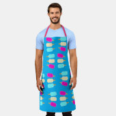オールオーバープリントエプロンアイスクリームブルー エプロン (着用した状態)