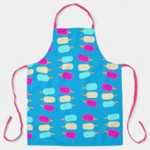 オールオーバープリントエプロンアイスクリームブルー エプロン (正面)