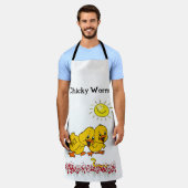 オールオーバープリントエプロンイエローシックフローラワーム エプロン (着用した状態)