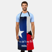 オールオーバープリントエプロンテキサス州国旗 エプロン (着用した状態)