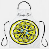 オールオーバープリントエプロンハッピー（昆虫）マルハナバチレモンマビー エプロン (正面)