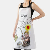 オールオーバープリントエプロンフィッシャーマン魚釣り エプロン (インサイチュ)