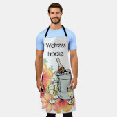 オールオーバープリントエプロンフローラシャンパン エプロン (着用した状態)