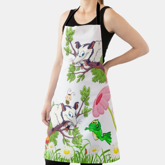 オールオーバープリントエプロンポッサムチックカエルフローラ エプロン (インサイチュ)