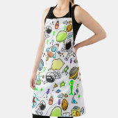 オールオーバープリントエプロン宇宙飛行士エイリアン宇宙 エプロン (インサイチュ)