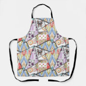 オールオーバープリントエプロン抽象芸術パッチワークキルティングq エプロン (正面)