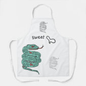 オールオーバープリントエプロン蛇甘い中 エプロン (正面)