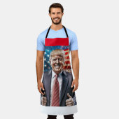 オールオーバープリントエプロン エプロン (着用した状態)