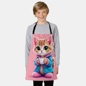 オールオーバープリントエプロン エプロン (着用した状態)