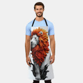 オールオーバープリントエプロン エプロン (着用した状態)