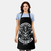 オールオーバープリントエプロン エプロン (着用した状態)