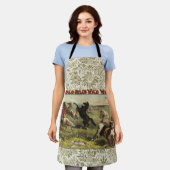 オールオーバープリントエプロン エプロン (着用した状態)