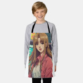オールオーバープリントエプロン エプロン (着用した状態)