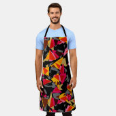 オールオーバープリントエプロン エプロン (着用した状態)