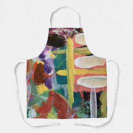 オールオーバープリントエプロン、キャンディウッドデザイン中 エプロン