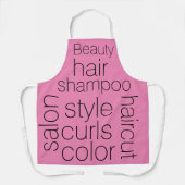オールオーバープリントエプロン、ミディアムヘアサロン、エプロン エプロン (正面)