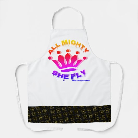 オールオーバープリントエプロン、中の全力彼女が飛ぶ エプロン (正面)