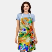 オールオーバープリントエプロン、中 エプロン (着用した状態)
