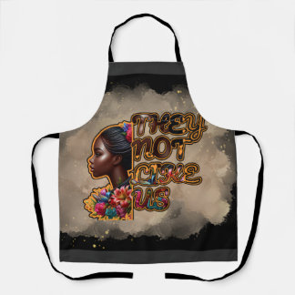 オールオーバープリントエプロン、中 – 彼らは私たちを好きではない エプロン