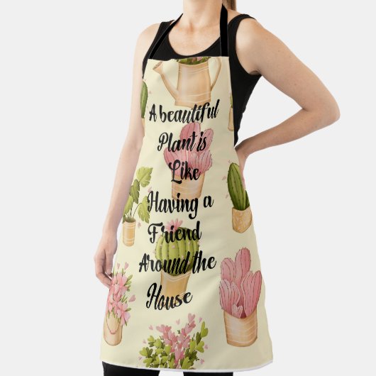オールオーバープリントエプロン、大規模な植物引用文 エプロン (インサイチュ)