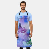 オールオーバープリントエプロン – 海の下 エプロン (着用した状態)