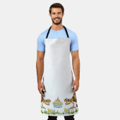 オールオーバープリントエプロンAntsアップルパイグラスフローラ エプロン (着用した状態)