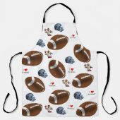 オールオーバープリントエプロンI大好きサッカースポーツ エプロン (正面)