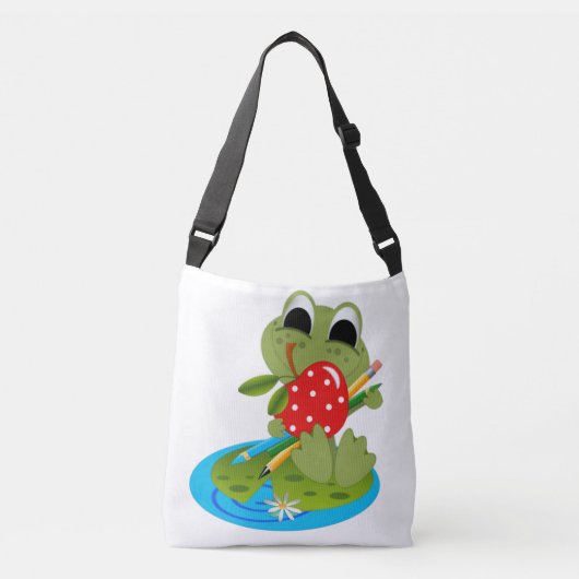 オールオーバープリントクロス体バッグ、中 クロスボディバッグ (正面)