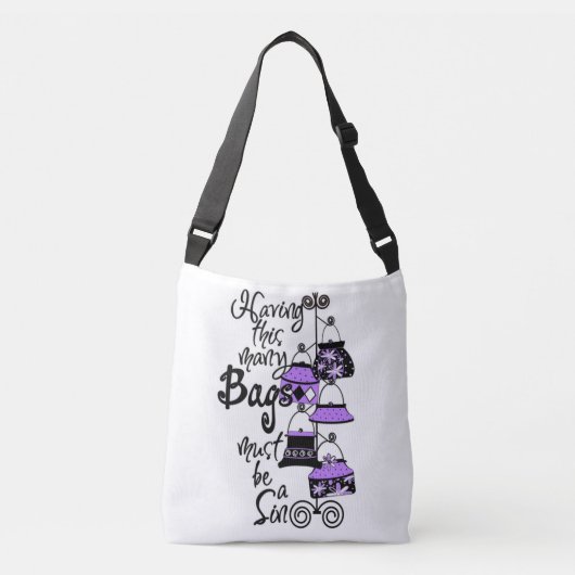 オールオーバープリントクロス体バッグ、中 クロスボディバッグ (正面)