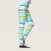 オールオーバープリントストライプのレギンス レギンス (右)