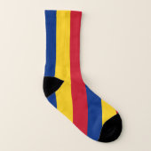 オールオーバープリントソックスとルーマニア国旗 ソックス (右外側)
