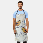 オールオーバープリントバードエプロン エプロン (着用した状態)