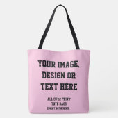 オールオーバープリントパーソナライズされたカスタムバッグ トートバッグ (裏面)