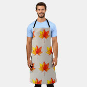 オールオーバープリント秋エプロン エプロン (着用した状態)